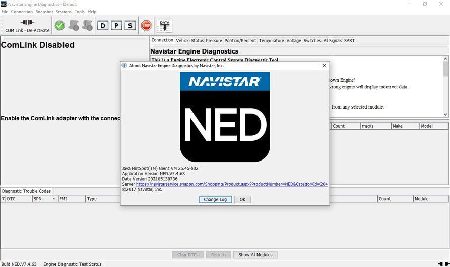 Navistar Engine Diagnostics (NED) 2021
